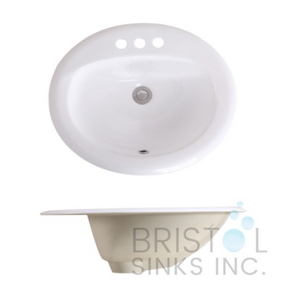 VITREOUS CHINA OVAL OR ROUND UNDERMOUNT BATHROOM SINK