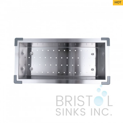 ZERO RADIUS STAINLESS STEEL OVER THE SINK STRAINER