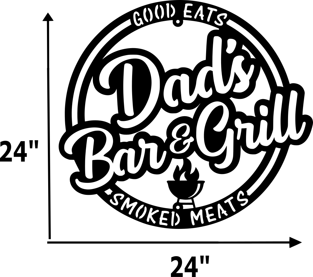 Dad's Bar and Grill Sign