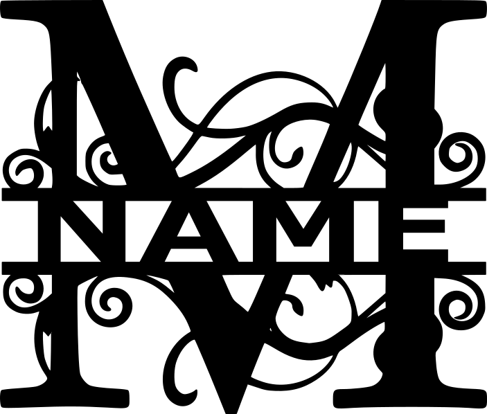 Letter "M" Monogram Sign