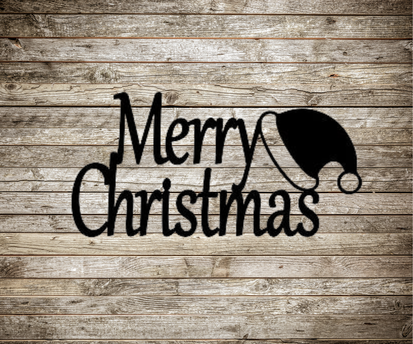 Merry Christmas SANTA HAT Sign