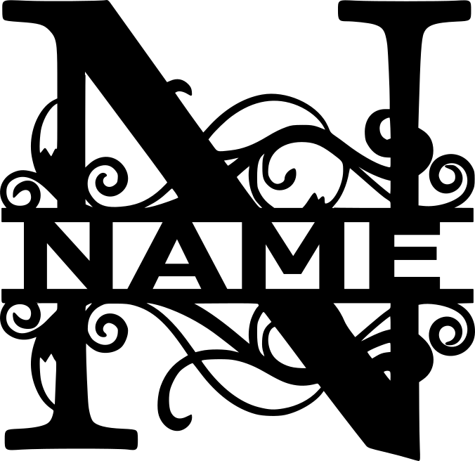 Letter "N" Monogram Sign