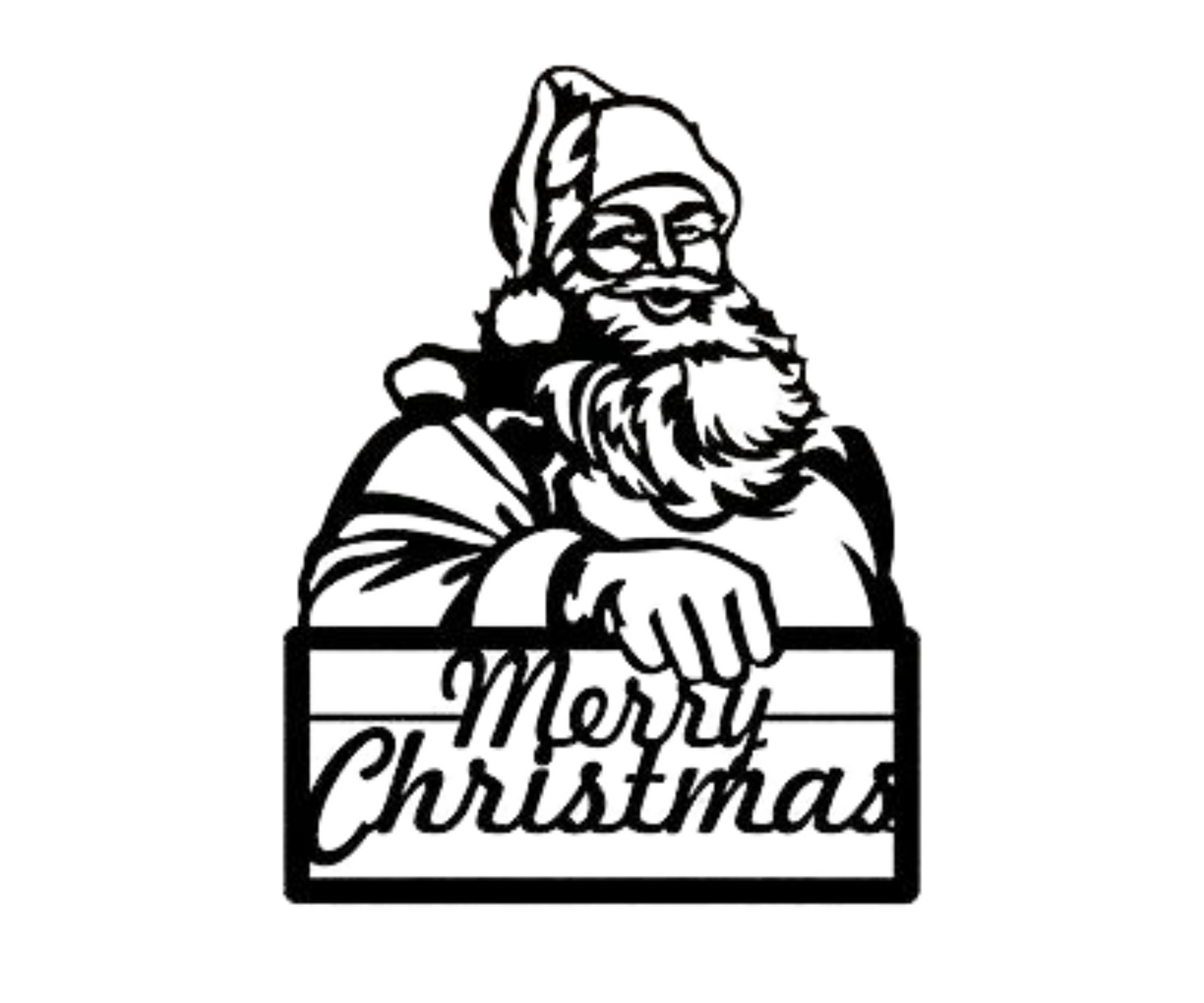 Santa Merry Christmas Sign