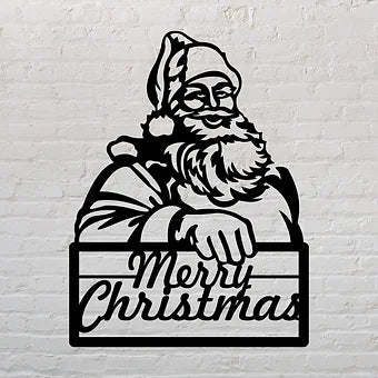 Santa Merry Christmas Sign