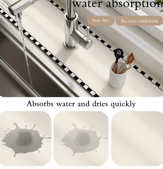 Sink Faucet Drain Pad Table Mat