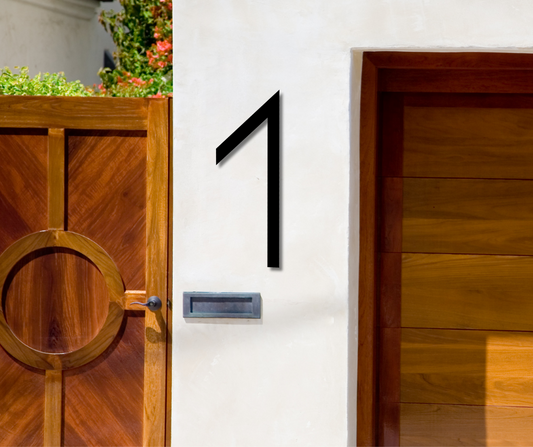 Modern Number One Sign