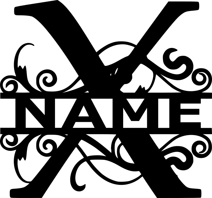 Letter "X" Monogram Sign