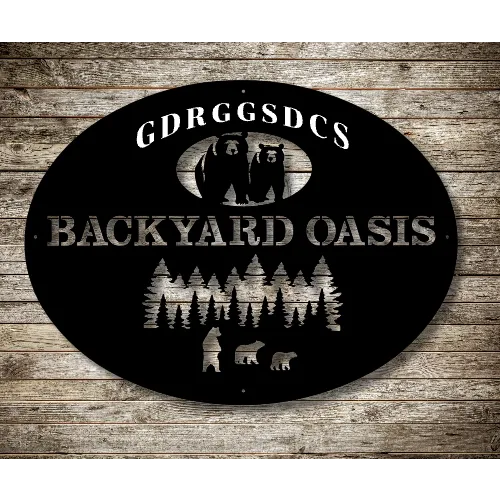 Backyard Oasis Custom Sign