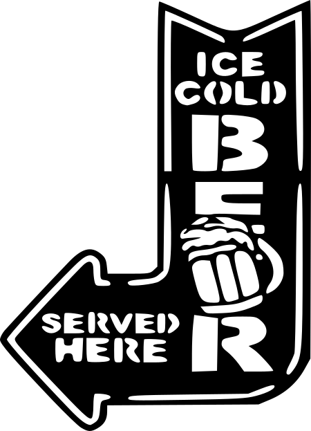 Ice Cold Beer Arrow Sign