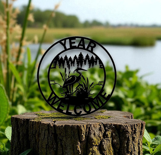 Crane in the Wild  Custom Sign